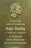 Gedenktafel der Stadt Leipzig für Hugo Gaudig (2011)