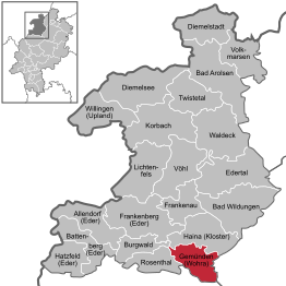 Kaart van Gemünden (Wohra)