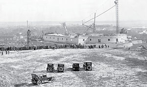 Laying of the cornerstone of the George Washington Masonic National Memorial in Alexandria, Virginia, on November 1, 1923. George Washington National Masonic Memorial - laying of cornerstone - Nov 1 1923.jpg