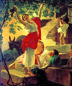 Fanciulla che coglie l’uva nei dintorni di Napoli (1827)