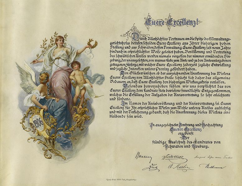 File:Glückwunschadresse an Wilhelm von Lermann 1906.jpg