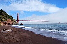 Golden Gate Köprüsü, Kirby Cove'dan San Francisco.jpg