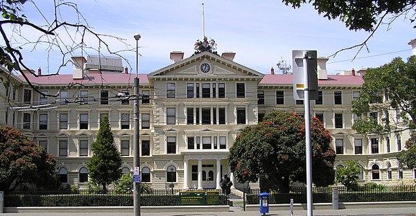 The building is now home to the Victoria University of Wellington Faculty of Law. Pictured in 2005.