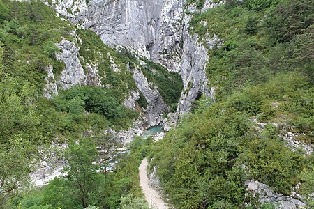 pohledy z cesty po sentier Blanc-Martel
