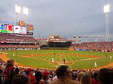 Great American Ball Park, the Reds' home stadium since 2003 Great American Ballpark View From Behind Home Plate.jpg