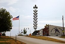 Purple martin houses Griggsville, Illinois.jpg