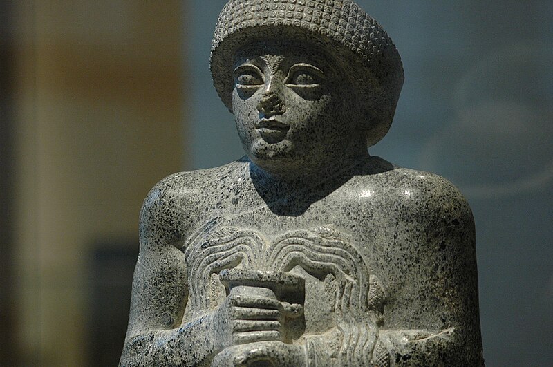 Statue of the priest and scribe Dudu de Lagash. c For sale as