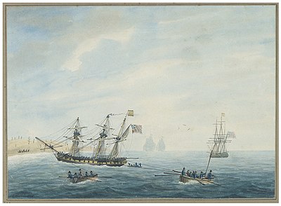 HMS Thetis aground