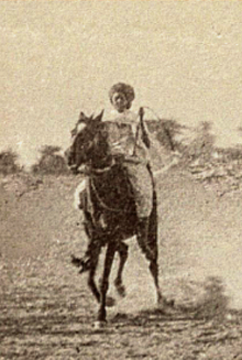 Tribal chief Akil Haji Mohamed Bullaleh, also known as Haji Warabe, who led the Hagoogane raid that put an end to the Dervish movement Haji Warabe.png