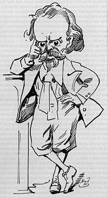 Cartoon of Caine by Harry Furniss