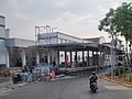 Pembangunan halte Kota Baru pada 23 Juli 2022