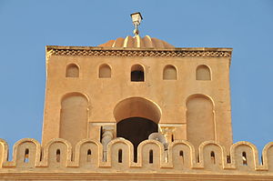 Haut du minaret de la Grande Mosquée de Kairouan, Tunisie.jpg