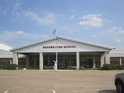 Hearne High School occupies the former Wal-Mart building.