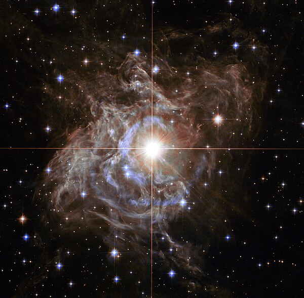 RS Puppis, one of the brightest known Cepheid variable stars in the Milky Way galaxy (Hubble Space Telescope)