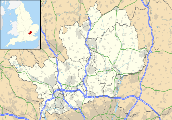 Mapa konturowa Hertfordshire