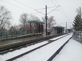 Historic Sandy station light rail station in Sandy, Utah, United States