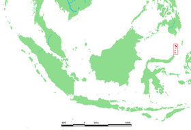 Carte de localisation des îles Sangihe en Indonésie.