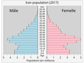 Leeftijdspiramide van Iran