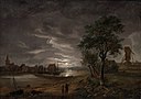 Johan Christian Dahl - View of Stege in Moonlight - Stege i måneskinn - KODE Art Museums and Composer Homes - BB.M.00404.jpg