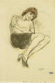 Hermine with Black Skirt, 1911