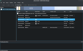 Скриншот программы KDE Partition Manager