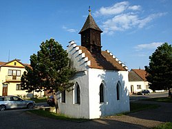 Kaple svatého Jana Křtitele v Dolních Kounicích, pohled od severozápadu