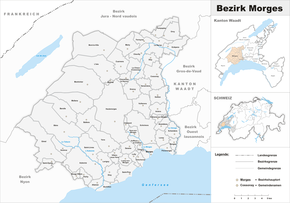 Harta districtului de Morges