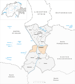 Landquart sijaitsee Itä-Sveitsissä, Graubündenin kantonissa.