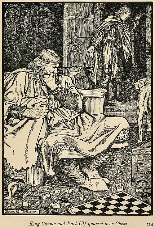 King Canute and Earl Ulf as imagined by Morris Meredith Williams in 1913