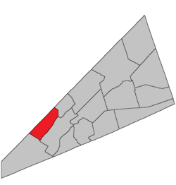 Location within Kings County, New Brunswick.