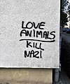 Kochaj zwierzęta, zabijaj ludzi (Love animals, kill nazi).jpg