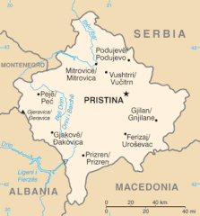 Confine tra l'Albania e il Kosovo