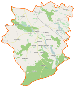 Mapa lokalizacyjna gminy Krzęcin