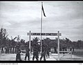 Australian troops leaving the cemetery after the opening ceremony.