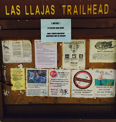 Las Llajas Trail Simi Valley Sign