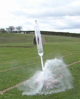 Water rocket Type of model rocket using water as its reaction mass