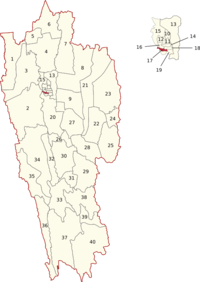 Legislative Assembly constituencies of Mizoram (Aizawl West 3 highlighted).png