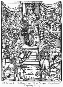 Acceptain of the oath of fealty (Lehnseid) in 1512 Lehnseid.png