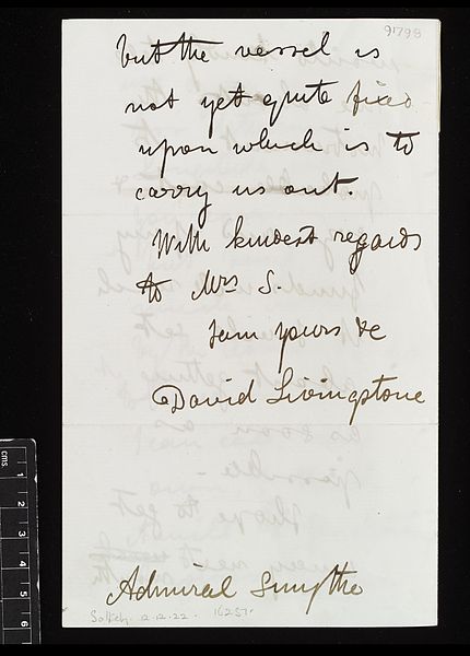 File:Letter from David Livingstone 1841 to 1865 Wellcome L0037593.jpg