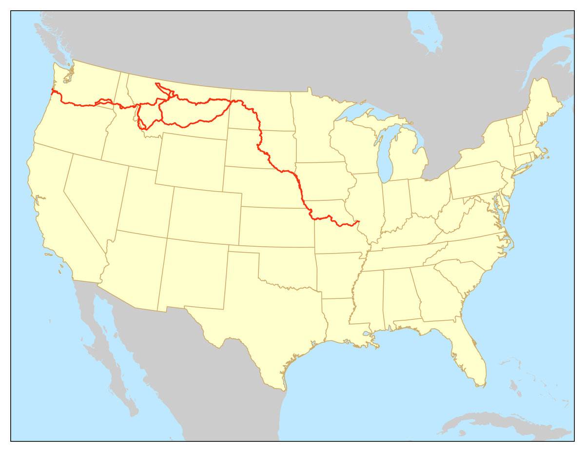 Lewis And Clark Route Map Lewis and Clark National Historic Trail   Wikipedia