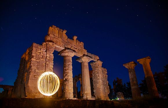 Lighting Ball Zeus Temple Of Cyrene Photograph: Sanadalahlafi