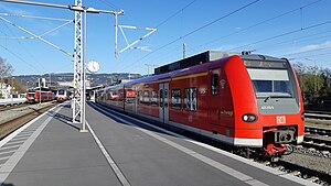 Regional trains from Austria, Germany and Switzerland at Lindau-Reutin station