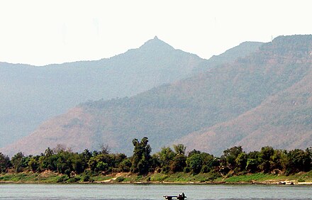The Mekong and Lingaparvata Mountain near Champasak