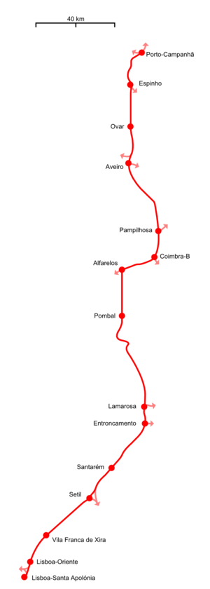 Mapa da companhia ferroviária espanhola colocou Lisboa em Santarém