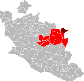Kuntien kunnan sijainti Ventoux Sud