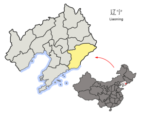 Location of Dandong Prefecture within Liaoning (China).png