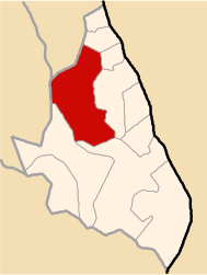 Location of the Querobamba district (marked in red) in the Sucre province