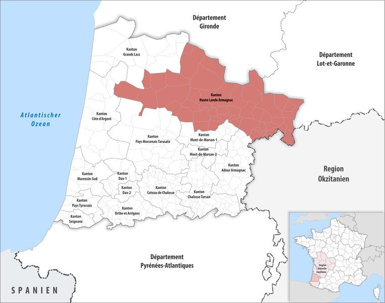 File:Locator map of Kanton Haute Lande Armagnac 2019.png