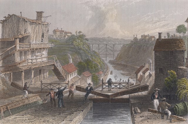 Lockport 1839 by William Henry Bartlett