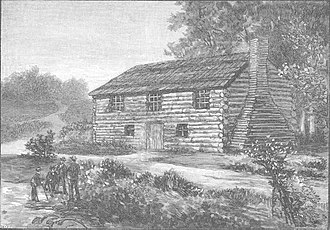 A drawing of the Log College